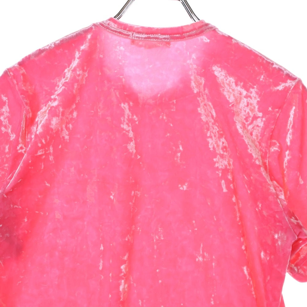 COMME des GARCONS COMME des GARCONS(コムデギャルソンコムデギャルソン) 08AW ベロア 半袖Tシャツ ピンク レディース GB-T038 AD2008