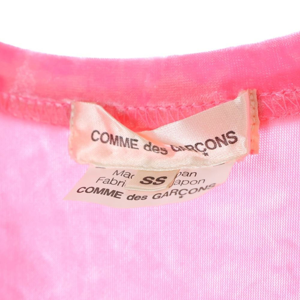 COMME des GARCONS COMME des GARCONS(コムデギャルソンコムデギャルソン) 08AW ベロア 半袖Tシャツ ピンク レディース GB-T038 AD2008