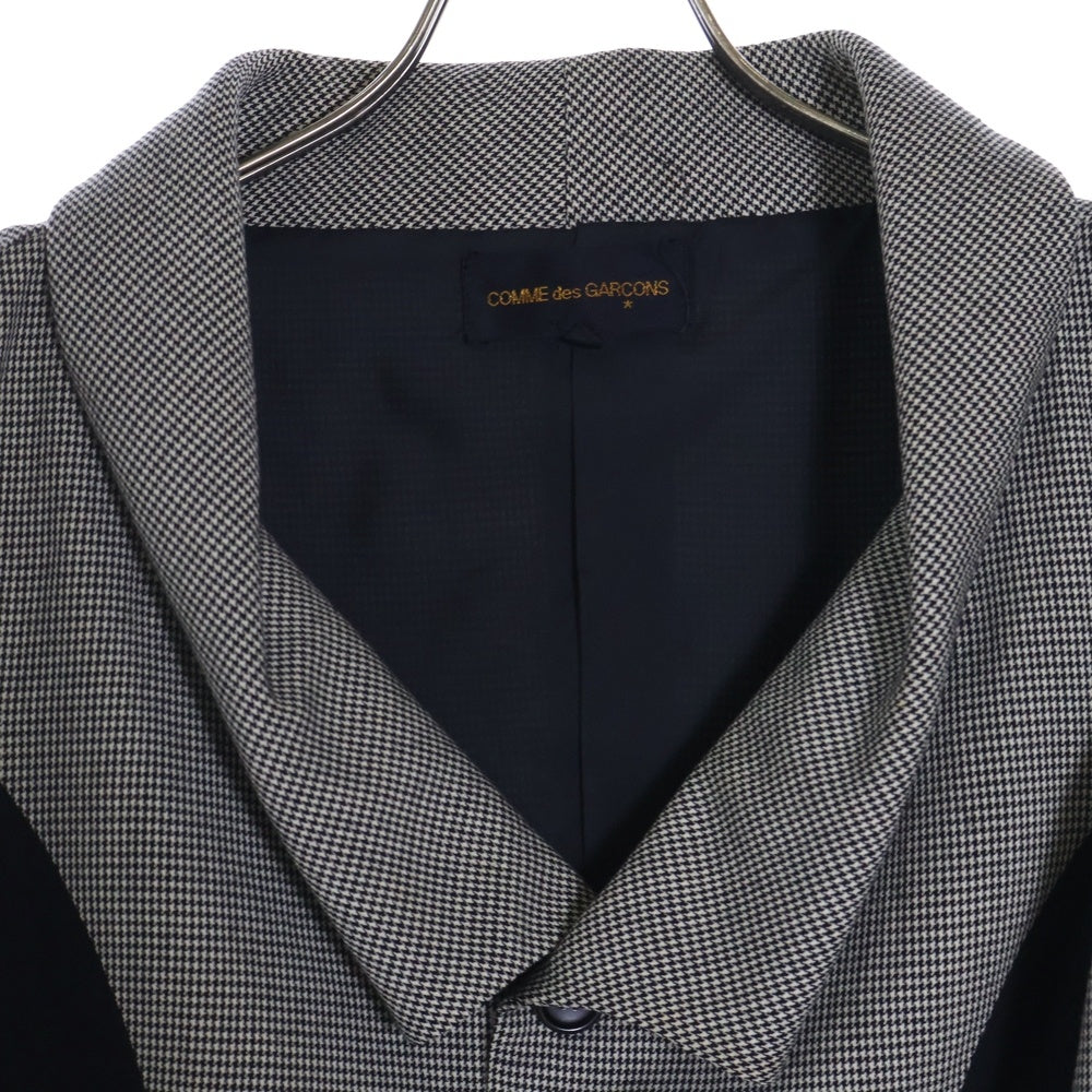 COMME des GARCONS COMME des GARCONS(コムデギャルソンコムデギャルソン) 89AW 千鳥柄 サイドライン スリーブエンブロイダリー 3B ショート シングルテーラードジャケット GJ-05020S AD1989
