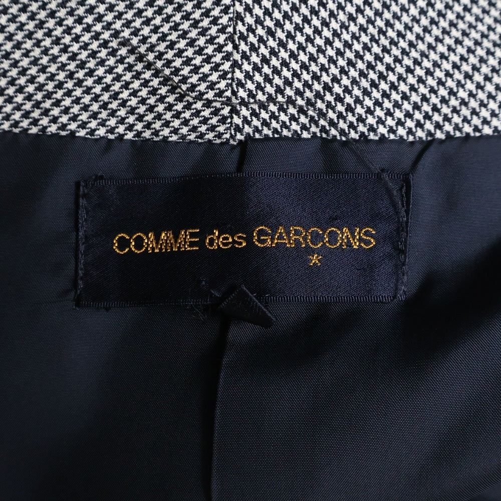 COMME des GARCONS COMME des GARCONS(コムデギャルソンコムデギャルソン) 89AW 千鳥柄 サイドライン スリーブエンブロイダリー 3B ショート シングルテーラードジャケット GJ-05020S AD1989