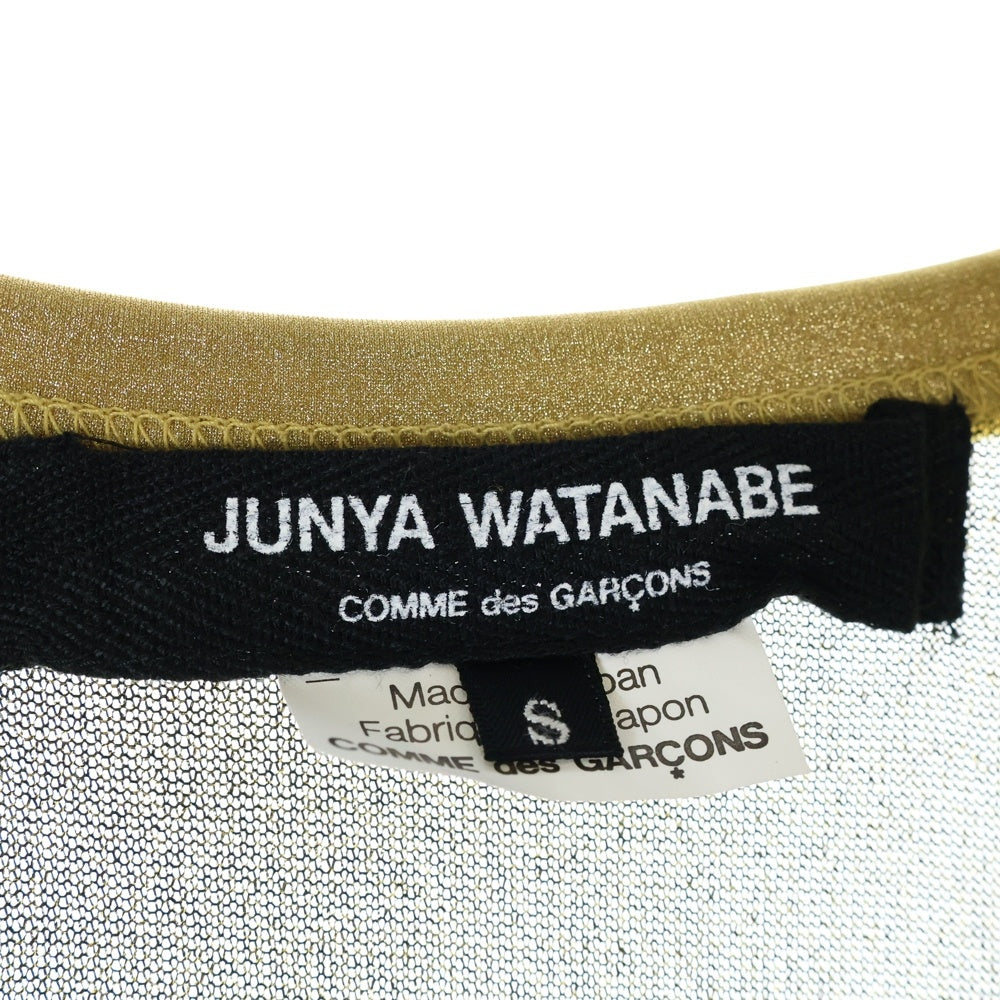 JUNYA WATANABE COMME des GARCONS(ジュンヤワタナベ コムデギャルソン) 06AW バックシースルー ラメ ノースリーブ タンクトップ ゴールド JR-T020 AD2006 レディース