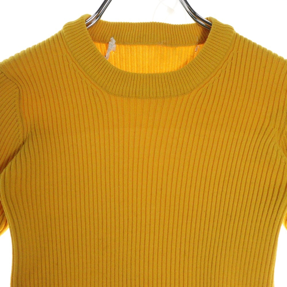 COMME des GARCONS(コムデギャルソン) 92SS リブ編み ストレッチ 長袖セーター イエロー レディース GN-110030 AD1991