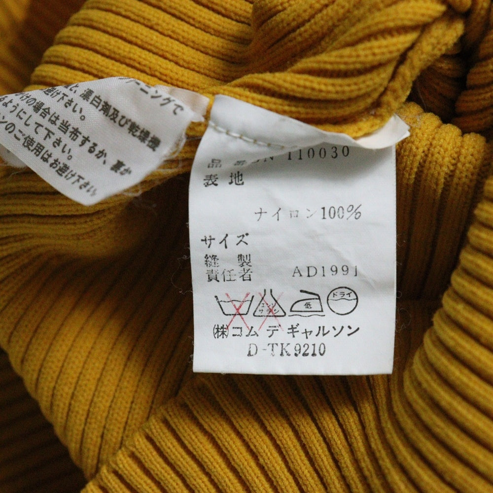 COMME des GARCONS(コムデギャルソン) 92SS リブ編み ストレッチ 長袖セーター イエロー レディース GN-110030 AD1991