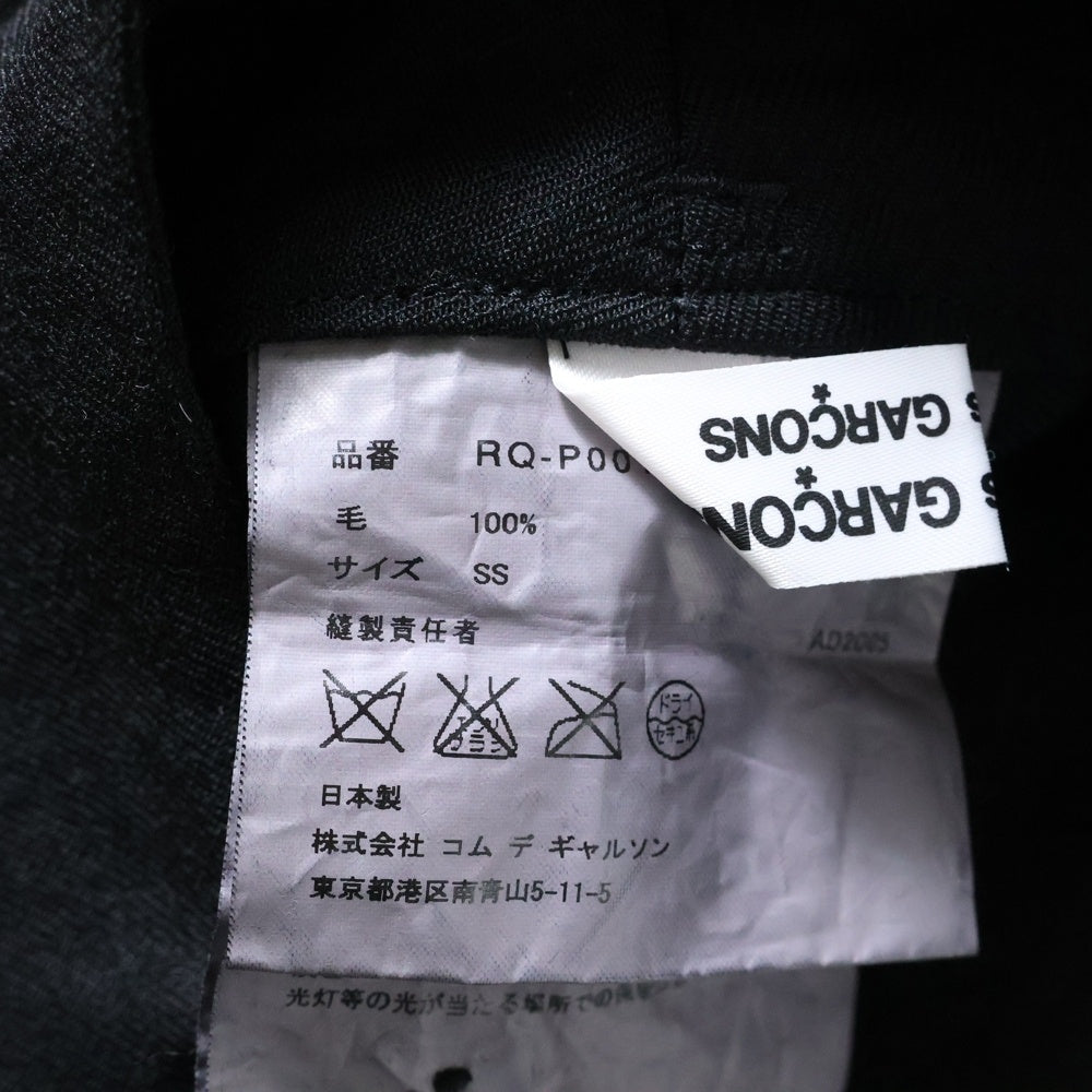 COMME des GARCONS COMME des GARCONS(コムデギャルソンコムデギャルソン) 06SS ドローコードベルト ワイドスラックスパンツ ブラック レディース RQ-P001 AD2005