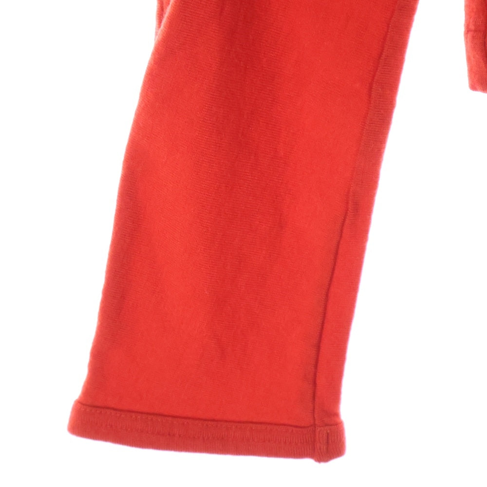 COMME des GARCONS(コムデギャルソン) 88AW ウール クルーネック 長袖カットソー Tシャツ レッド レディース GT-050060 AD1988
