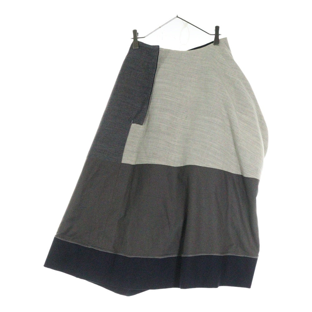 COMME des GARCONS(コムデギャルソン) 98AW 変形 切替 サイドフック スカート レディース グレー GS-04019S AD1998