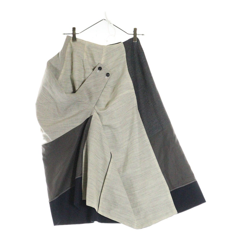 COMME des GARCONS(コムデギャルソン) 98AW 変形 切替 サイドフック スカート レディース グレー GS-04019S AD1998