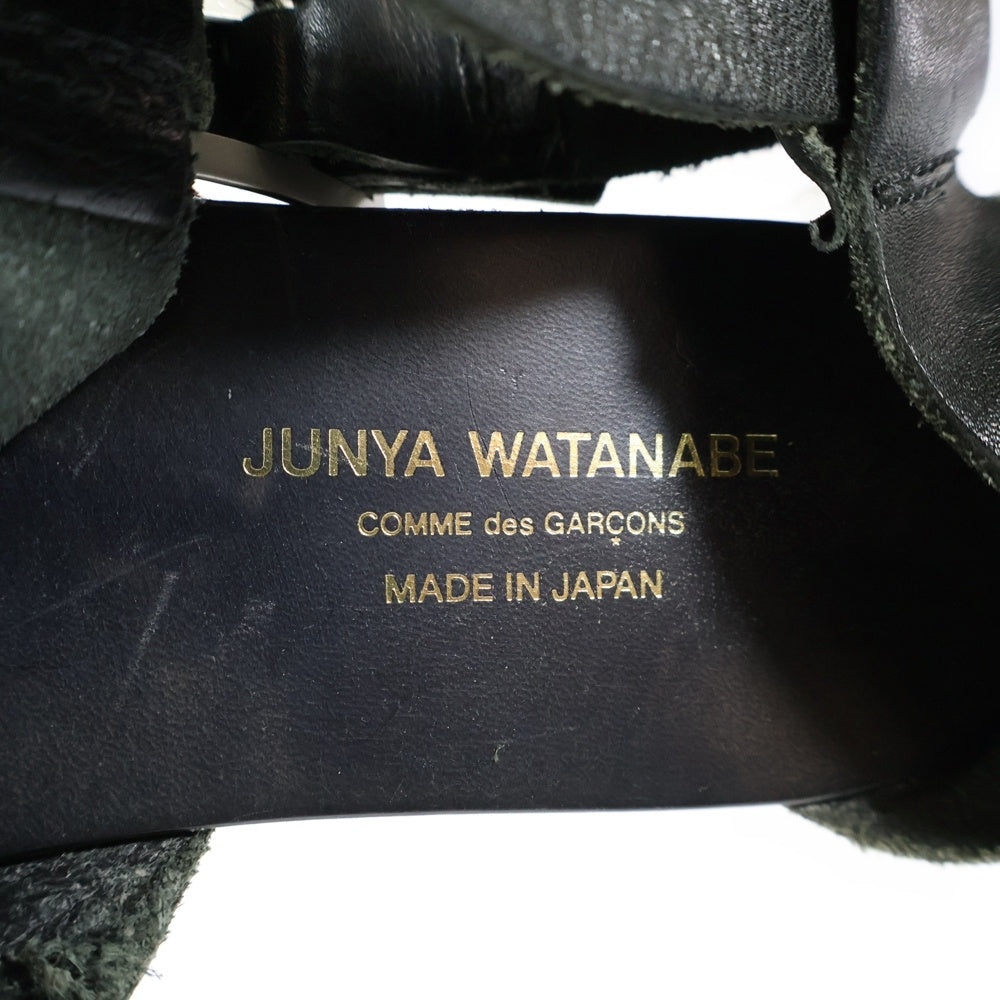 JUNYA WATANABE COMME des GARCONS(ジュンヤワタナベ コムデギャルソン) イントレチャート レザーベルト サンダル ブラック レディース