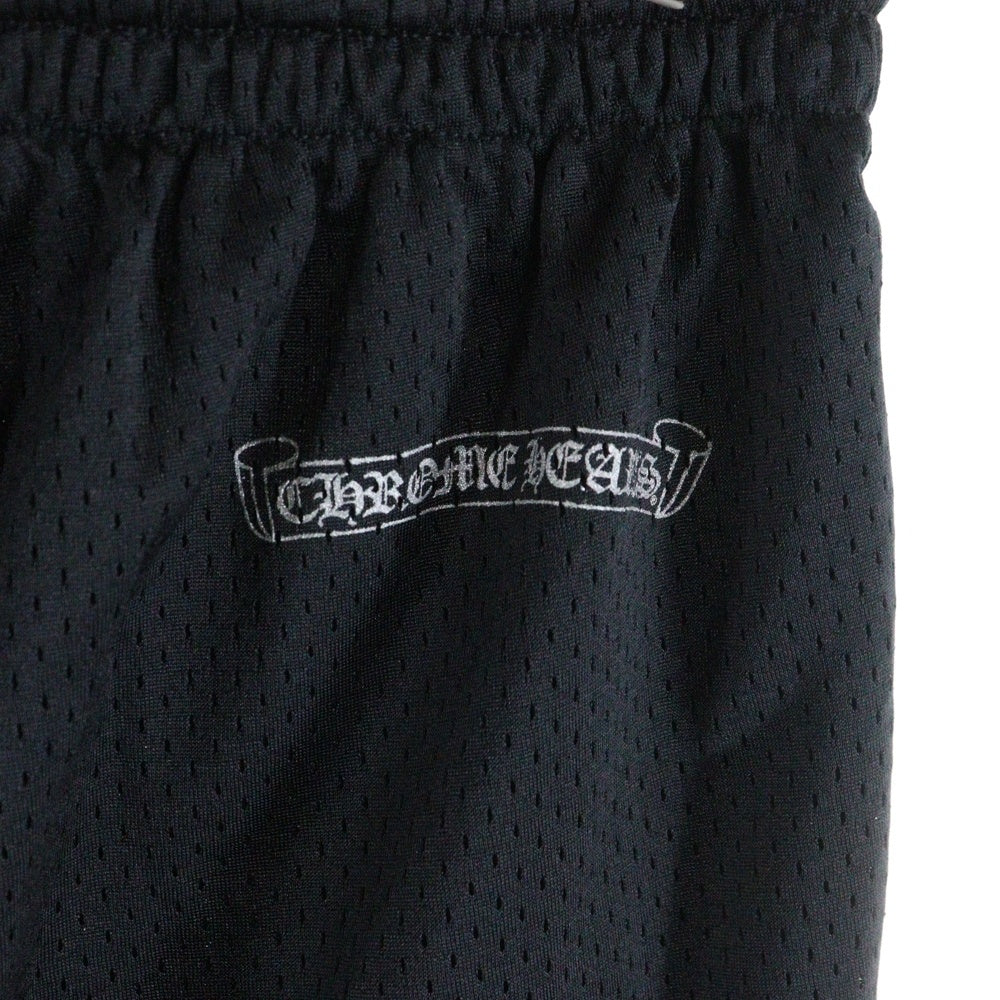 CHROME HEARTS(クロムハーツ) MESH WARM UP JERSEY CHプリント メッシュハーフパンツ ショーツ ブラック
