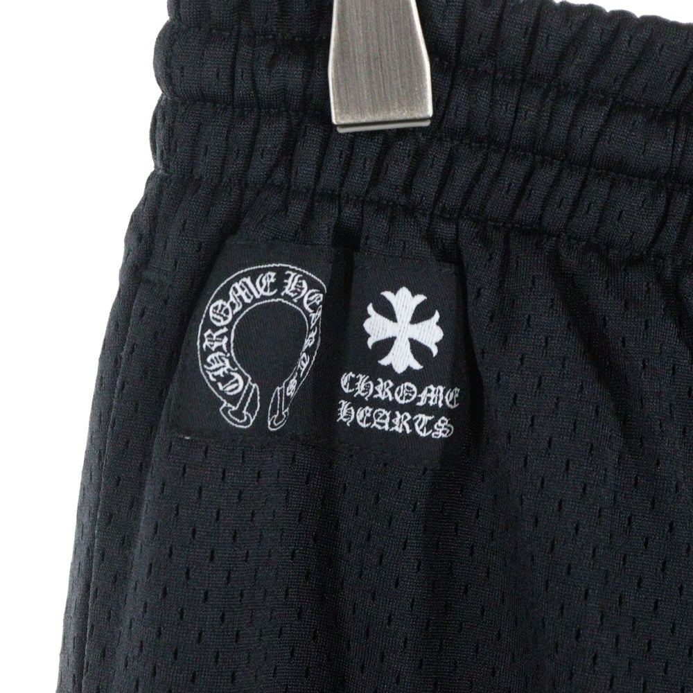 CHROME HEARTS(クロムハーツ) MESH WARM UP JERSEY CHプリント メッシュハーフパンツ ショーツ ブラック