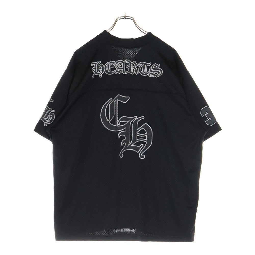 CHROME HEARTS(クロムハーツ) MESH WARM UP JERSEY TEE CHプリントメッシュジャージー 半袖Tシャツ カットソー ブラック