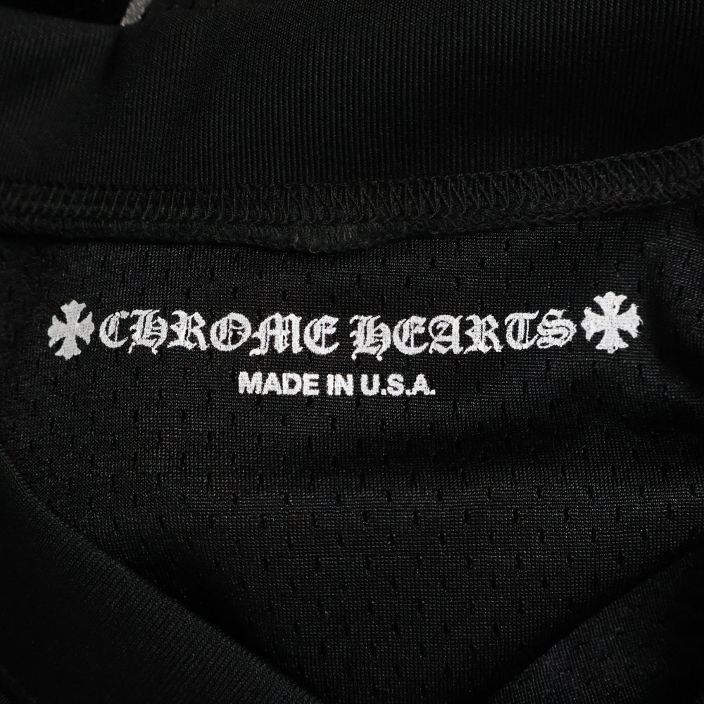 CHROME HEARTS(クロムハーツ) MESH WARM UP JERSEY TEE CHプリントメッシュジャージー 半袖Tシャツ カットソー ブラック