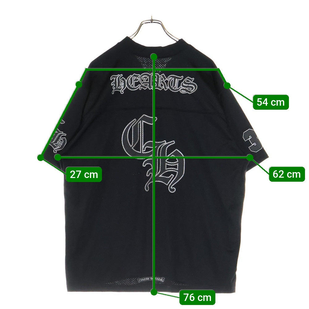 CHROME HEARTS(クロムハーツ) MESH WARM UP JERSEY TEE CHプリントメッシュジャージー 半袖Tシャツ カットソー ブラック
