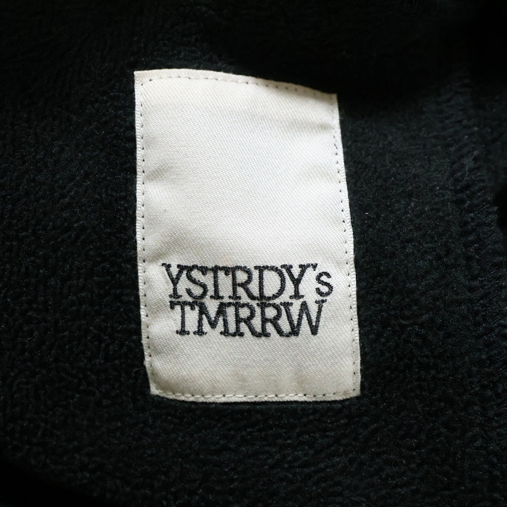 YSTRDY'S TMRRW(イエスタディズ トゥモロウ) ボアライニング ジップポケット スウェットパンツ ブラック YT-P0314