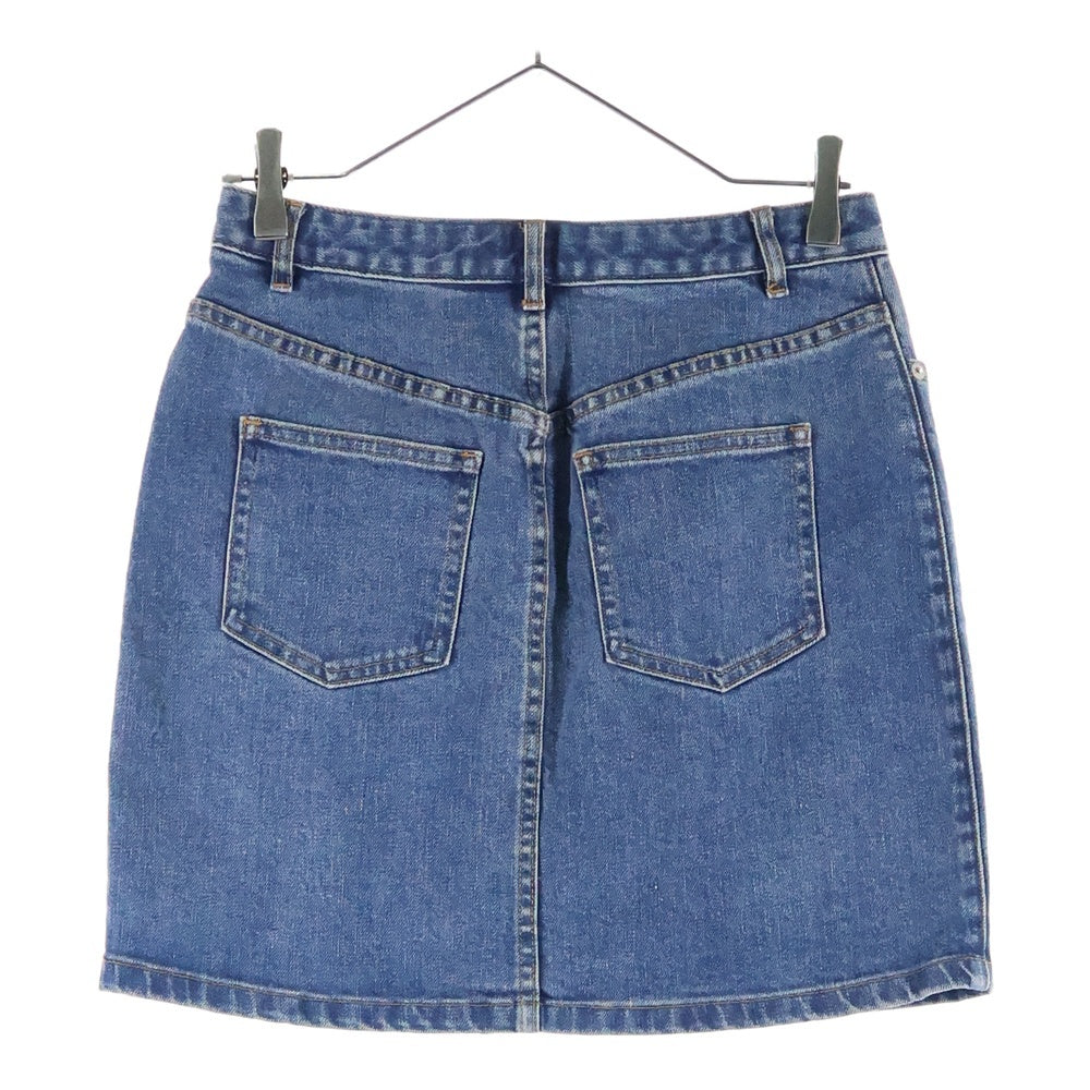 A.P.C(アーペーセー) ロゴボタン ジッパーフライ デニムスカート ショーツ インディゴ レディース