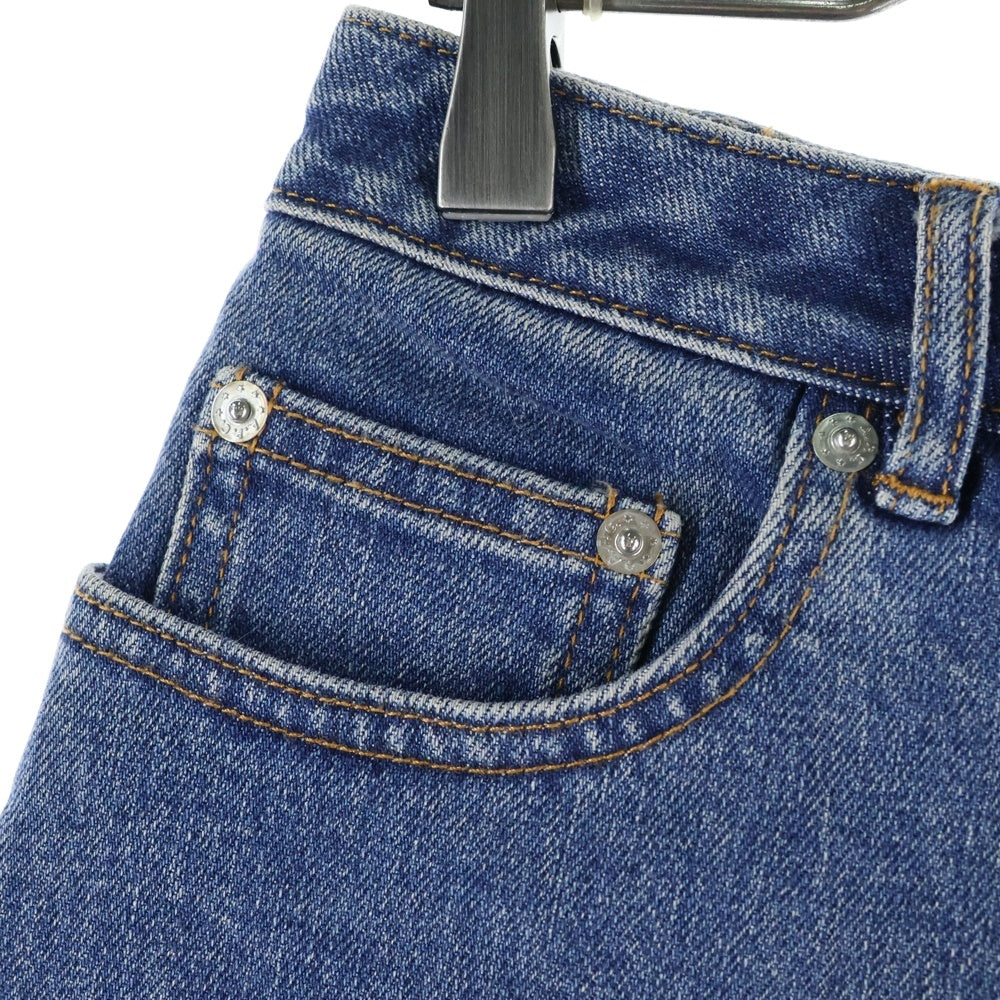 A.P.C(アーペーセー) ロゴボタン ジッパーフライ デニムスカート ショーツ インディゴ レディース