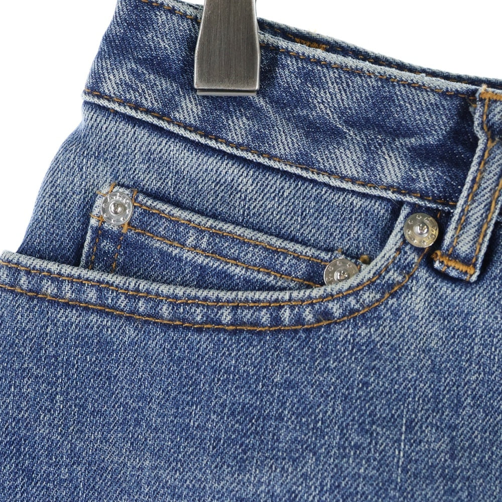 A.P.C(アーペーセー) ロゴボタン ジッパーフライ デニム ミニスカート インディゴ レディース