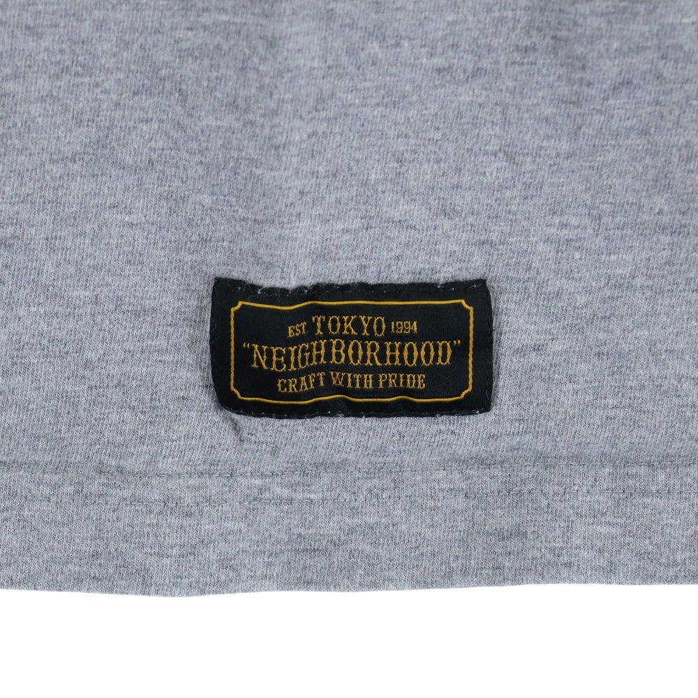 NEIGHBORHOOD(ネイバーフッド) フロントプリント クルーネック半袖Tシャツ カットソー グレー