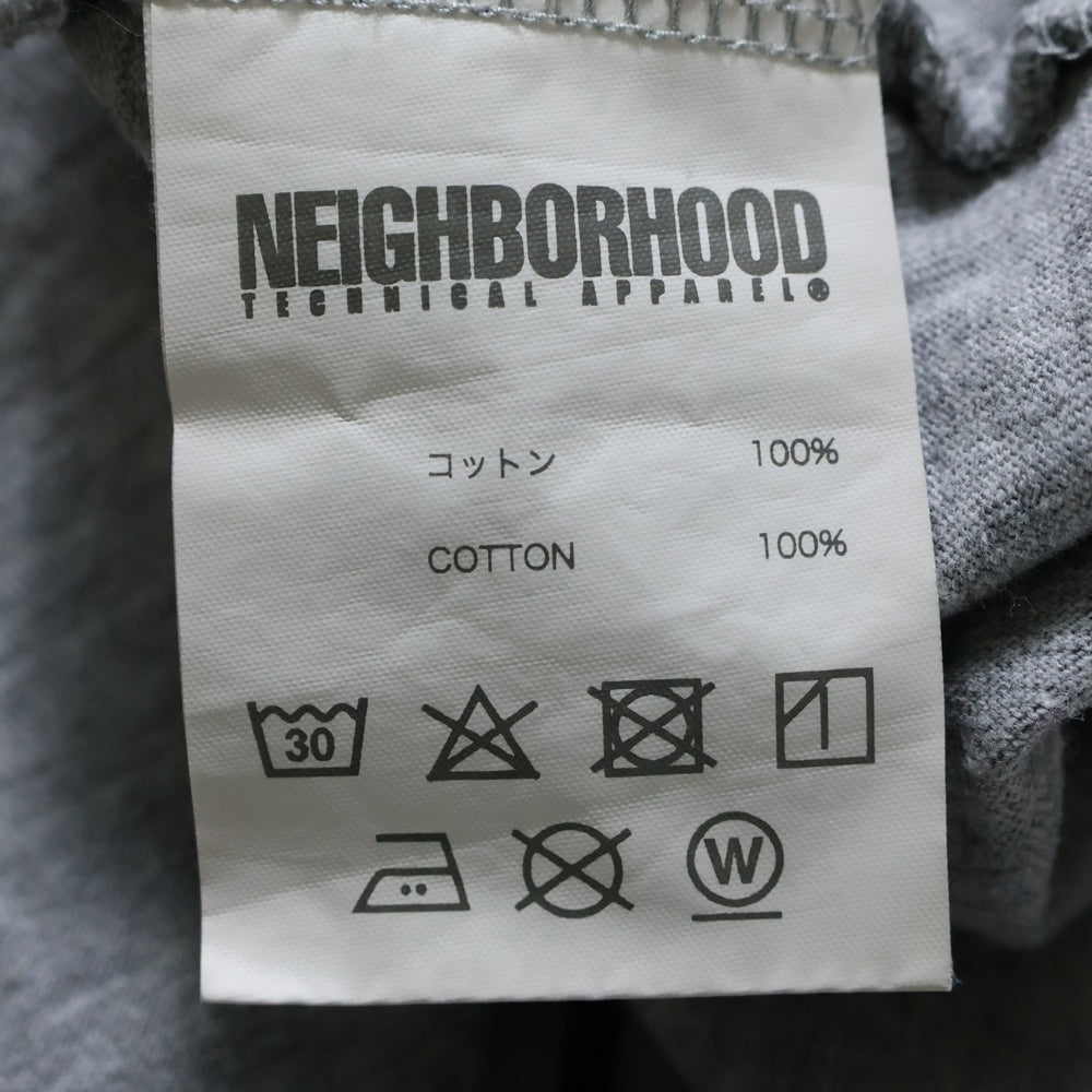 NEIGHBORHOOD(ネイバーフッド) フロントプリント クルーネック半袖Tシャツ カットソー グレー