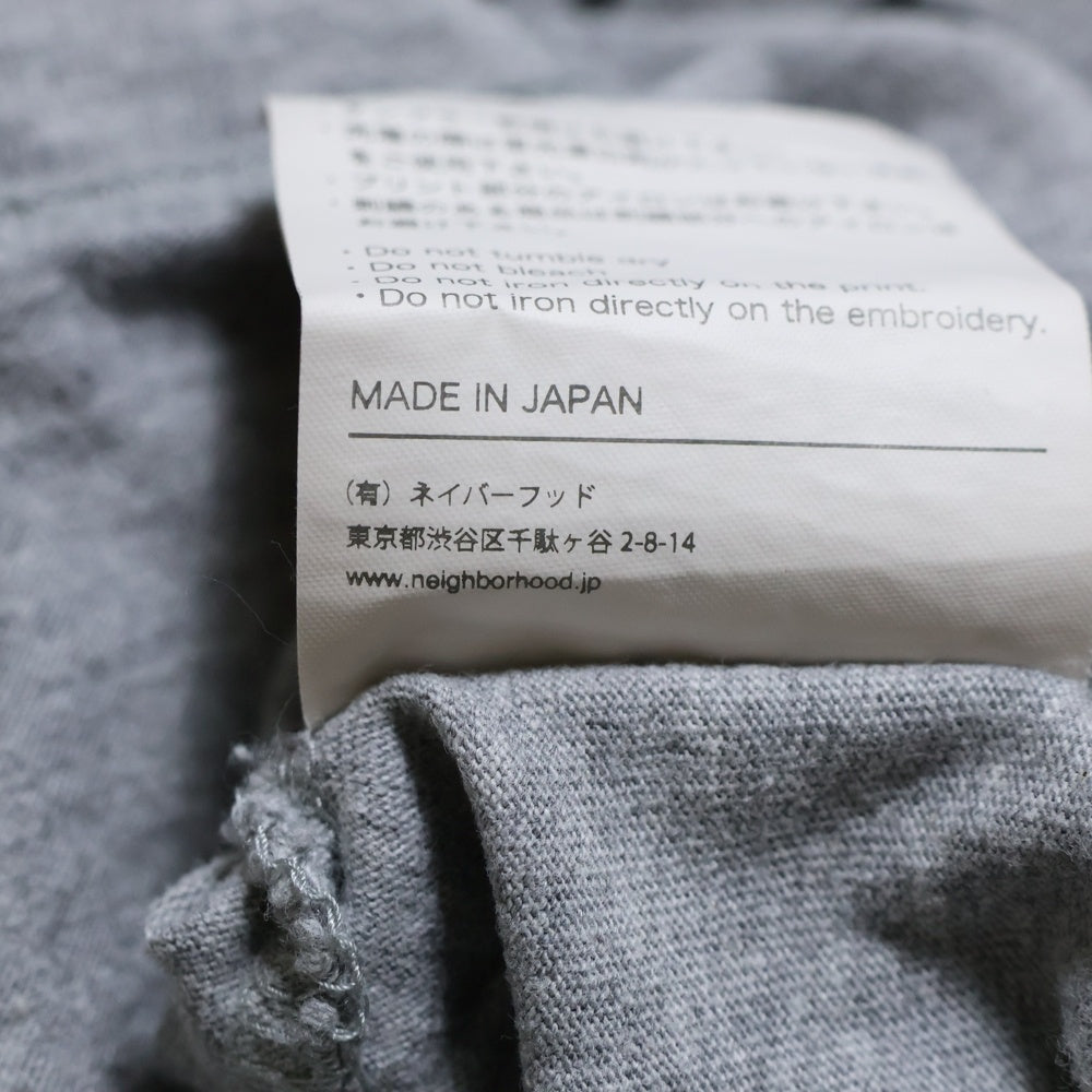 NEIGHBORHOOD(ネイバーフッド) フロントプリント クルーネック半袖Tシャツ カットソー グレー