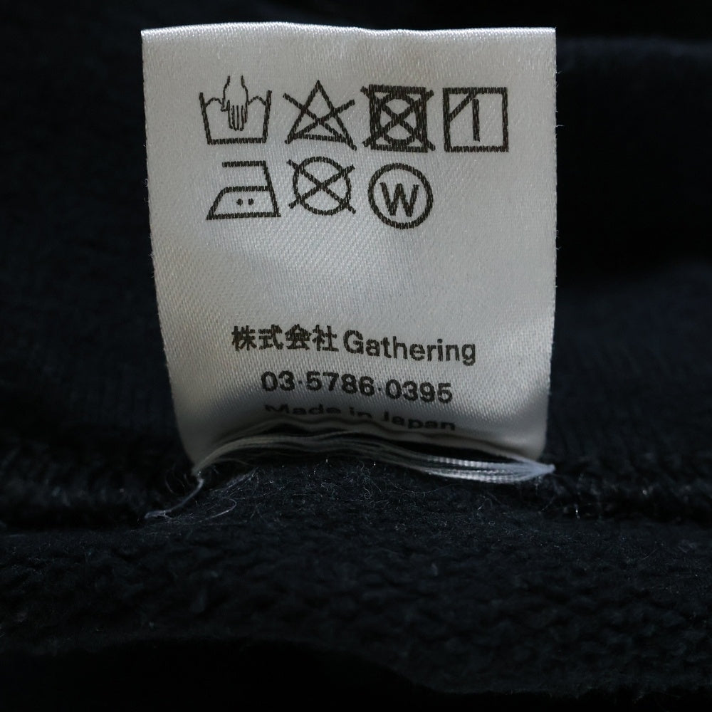 NO BRAND(ノーブランド) BIAS DOGS バイアスドッグ 両面プリント クルーネック スウェットトレーナー ブラック