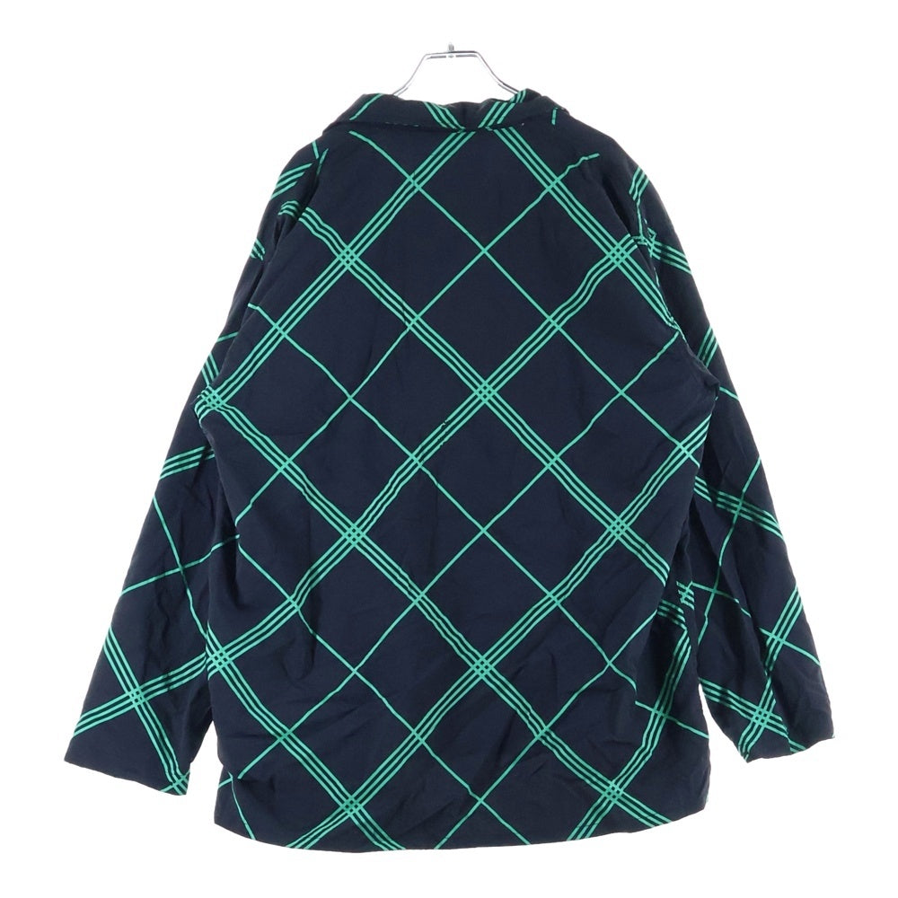 TIGHTBOOTH(タイトブース) BULKY CHECK SHIRT バルキーチェック ナイロン長袖シャツ ブラック/グリーン