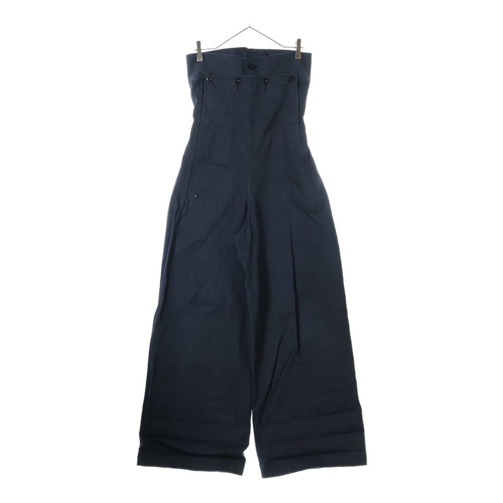 FUMIKA UCHIDA(フミカウチダ) CANVAS LACE-UP BARE JUMPSUIT キャンバス レースアップ ベア バギーフレア ジャンプスーツ ビスチェ ブラック FU-T-JS002