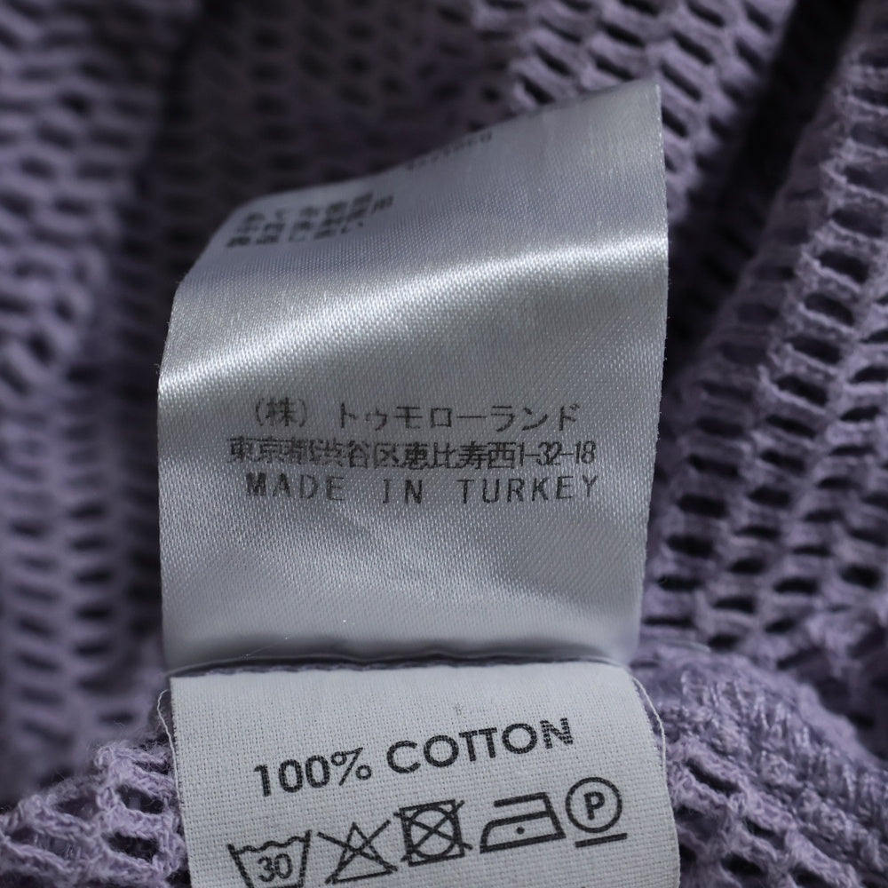 DRIES VAN NOTEN(ドリスヴァンノッテン) メッシュ コットンノースリーブ タンクトップ パープル レディース