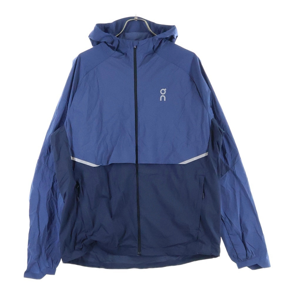 On(オン) CORE JACKET ロゴプリント ジップポケット フーデッドナイロンジャケット ブルー 1ME10330133