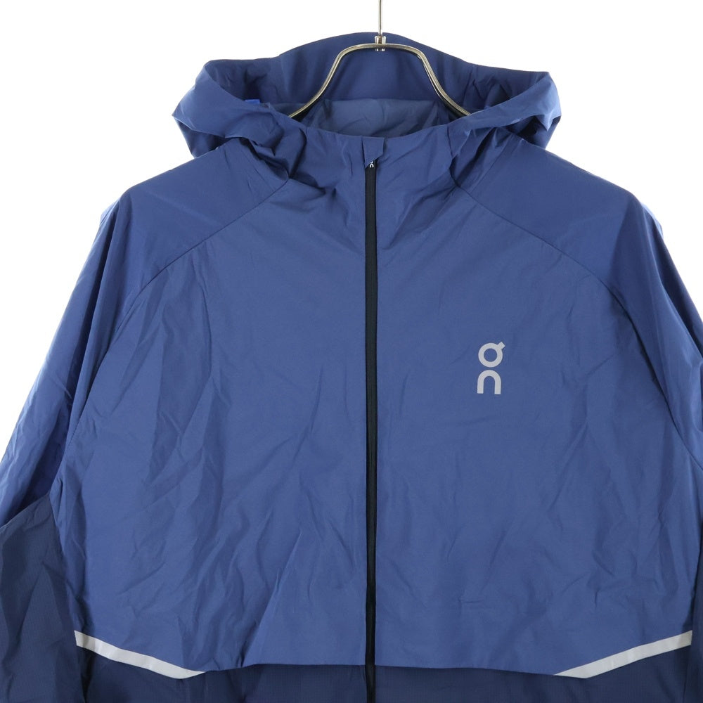 On(オン) CORE JACKET ロゴプリント ジップポケット フーデッドナイロンジャケット ブルー 1ME10330133