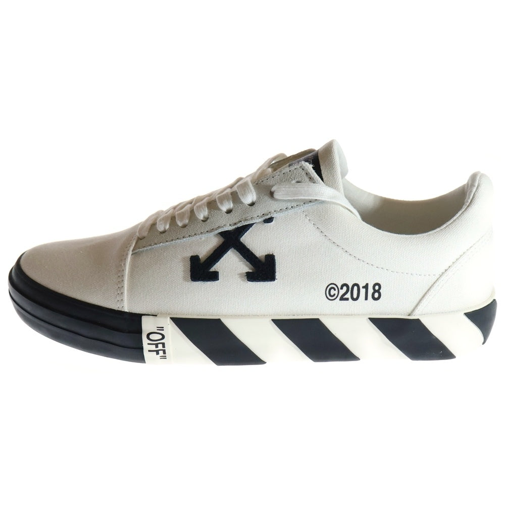 OFF-WHITE(オフホワイト) VULCANIZED STRIPED LOW TOP SNEAKER バルカナイズド ストライプド ロ―カットスニーカー ホワイト OMIA085E183510010100