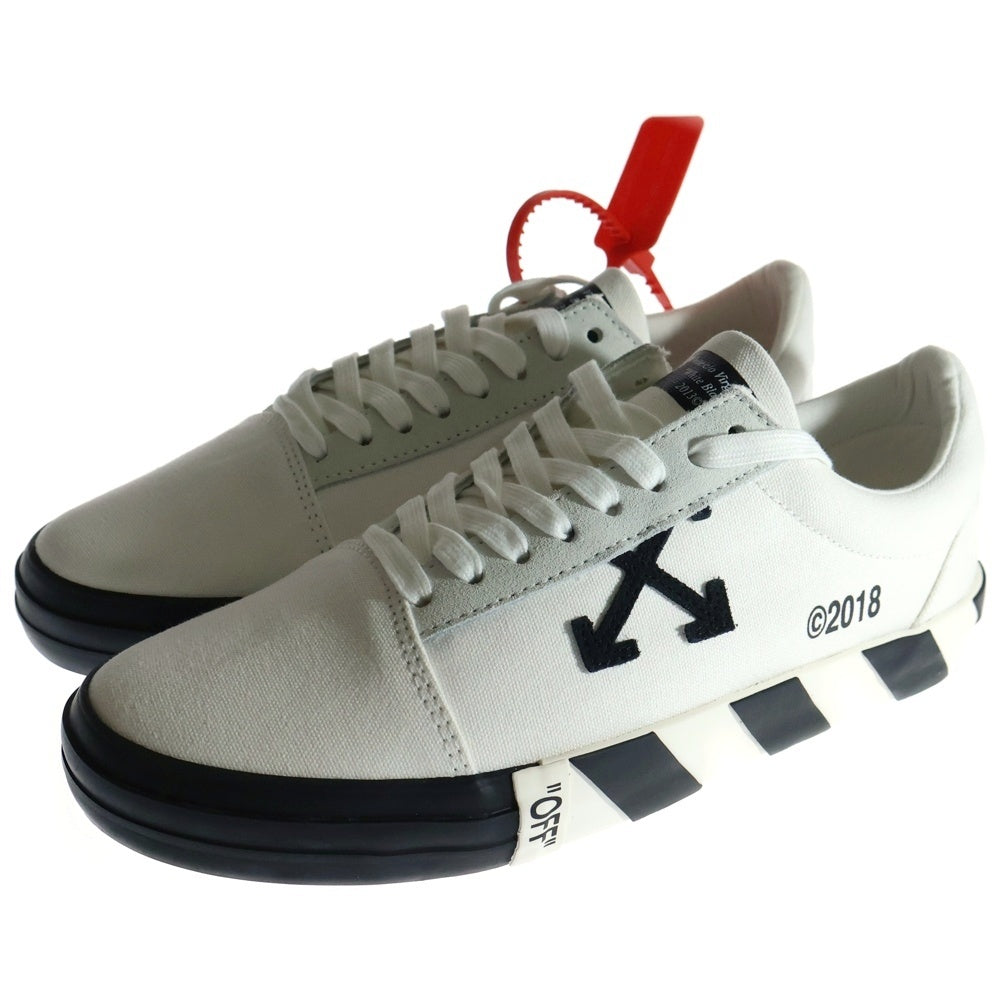 OFF-WHITE(オフホワイト) VULCANIZED STRIPED LOW TOP SNEAKER バルカナイズド ストライプド ロ―カットスニーカー ホワイト OMIA085E183510010100