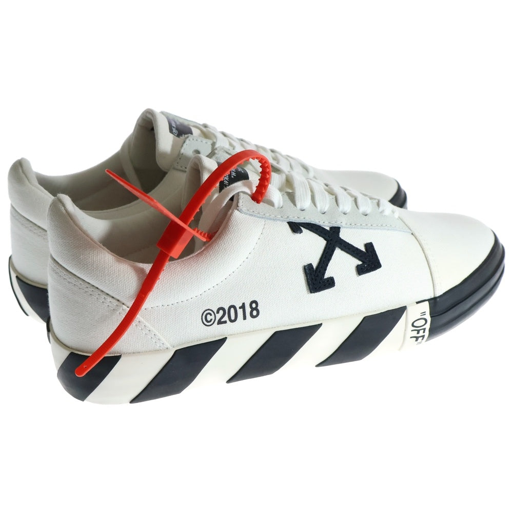 OFF-WHITE(オフホワイト) VULCANIZED STRIPED LOW TOP SNEAKER バルカナイズド ストライプド ロ―カットスニーカー ホワイト OMIA085E183510010100