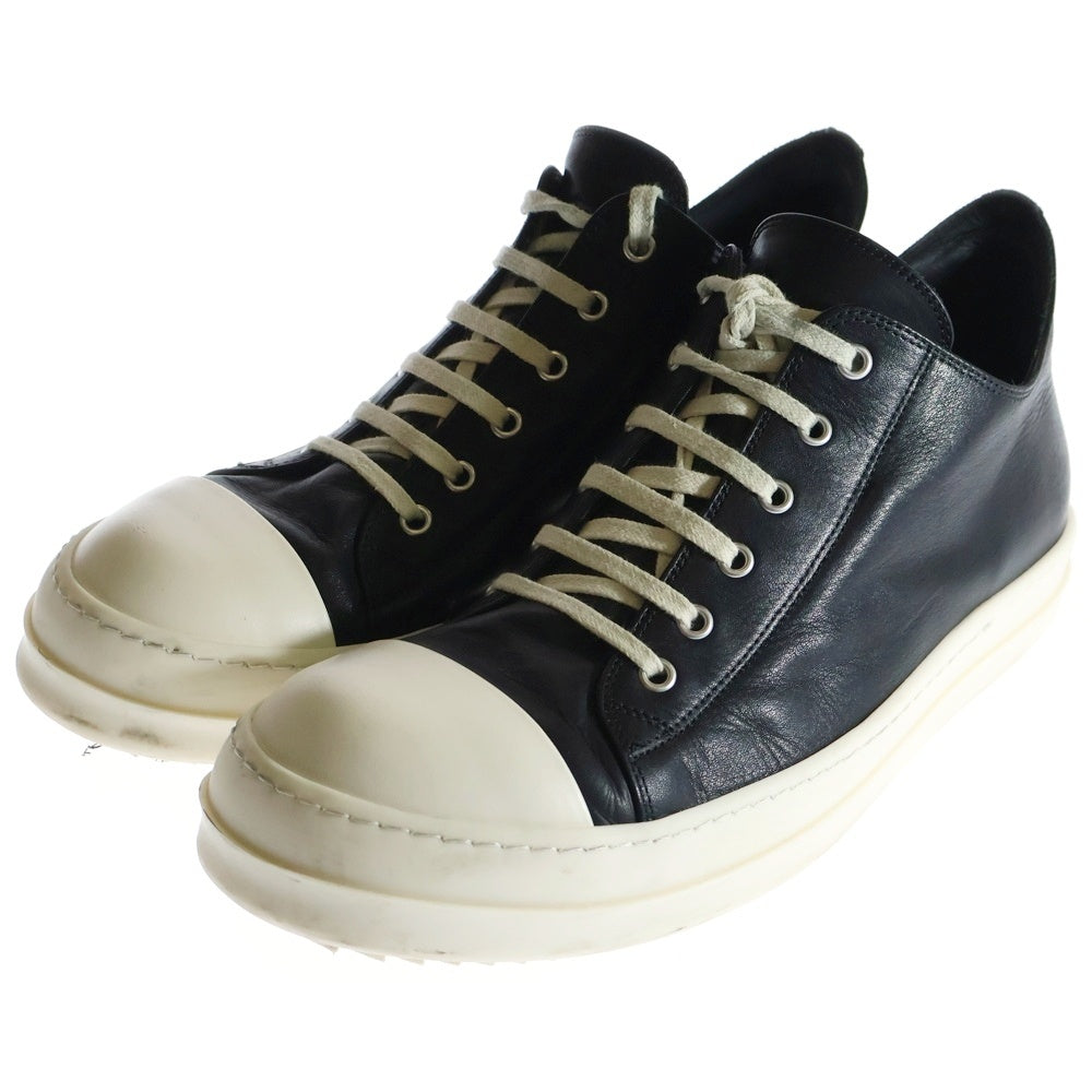 Rick Owens(リックオウエンス) LOW SNEAKS レザーローカットスニーカー シューズ ブラック RU02D6891 LOO