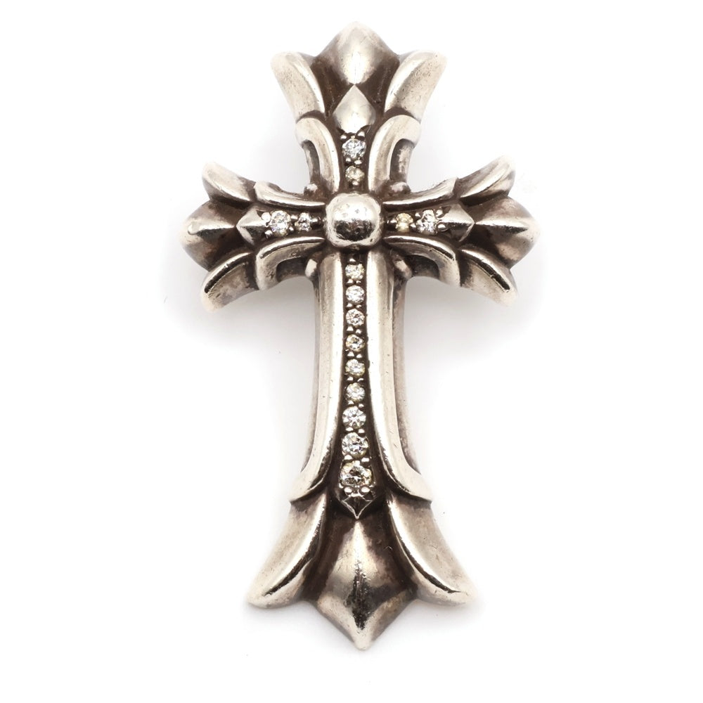 CHROME HEARTS(クロムハーツ) DBL CH CRS SML スモール ダブルCHクロスペンダントトップ PAVEダイヤ シルバー