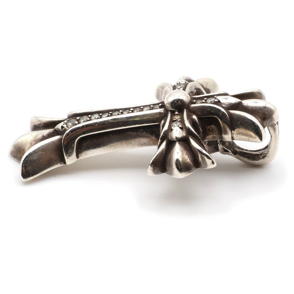 CHROME HEARTS(クロムハーツ) DBL CH CRS SML スモール ダブルCHクロスペンダントトップ PAVEダイヤ シルバー