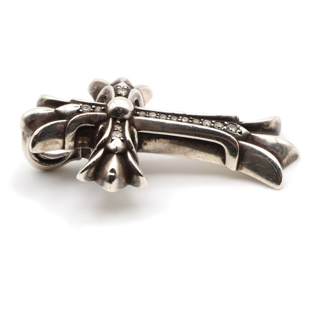 CHROME HEARTS(クロムハーツ) DBL CH CRS SML スモール ダブルCHクロスペンダントトップ PAVEダイヤ シルバー