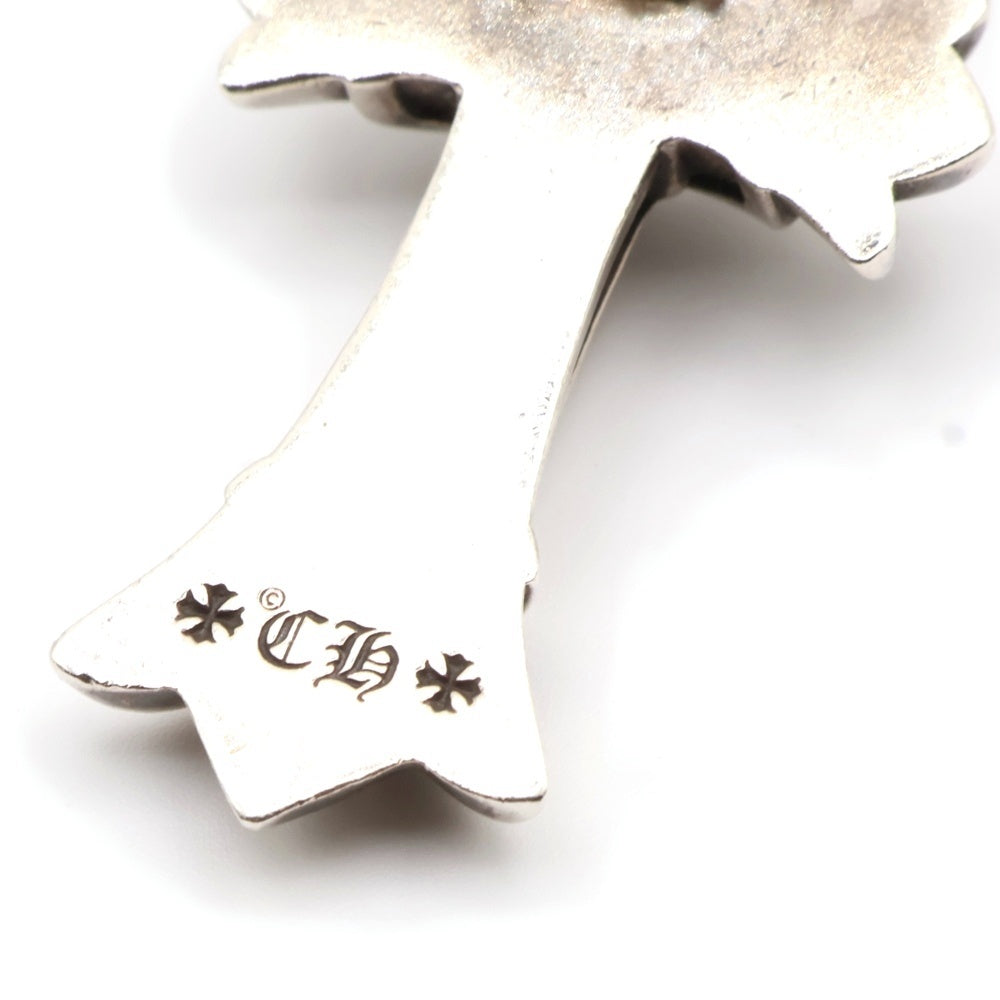 CHROME HEARTS(クロムハーツ) DBL CH CRS SML スモール ダブルCHクロスペンダントトップ PAVEダイヤ シルバー