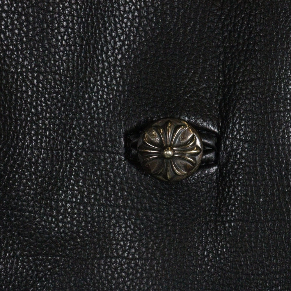 CHROME HEARTS(クロムハーツ) U FELONY Leather P Coat レザー Pコート ブラック