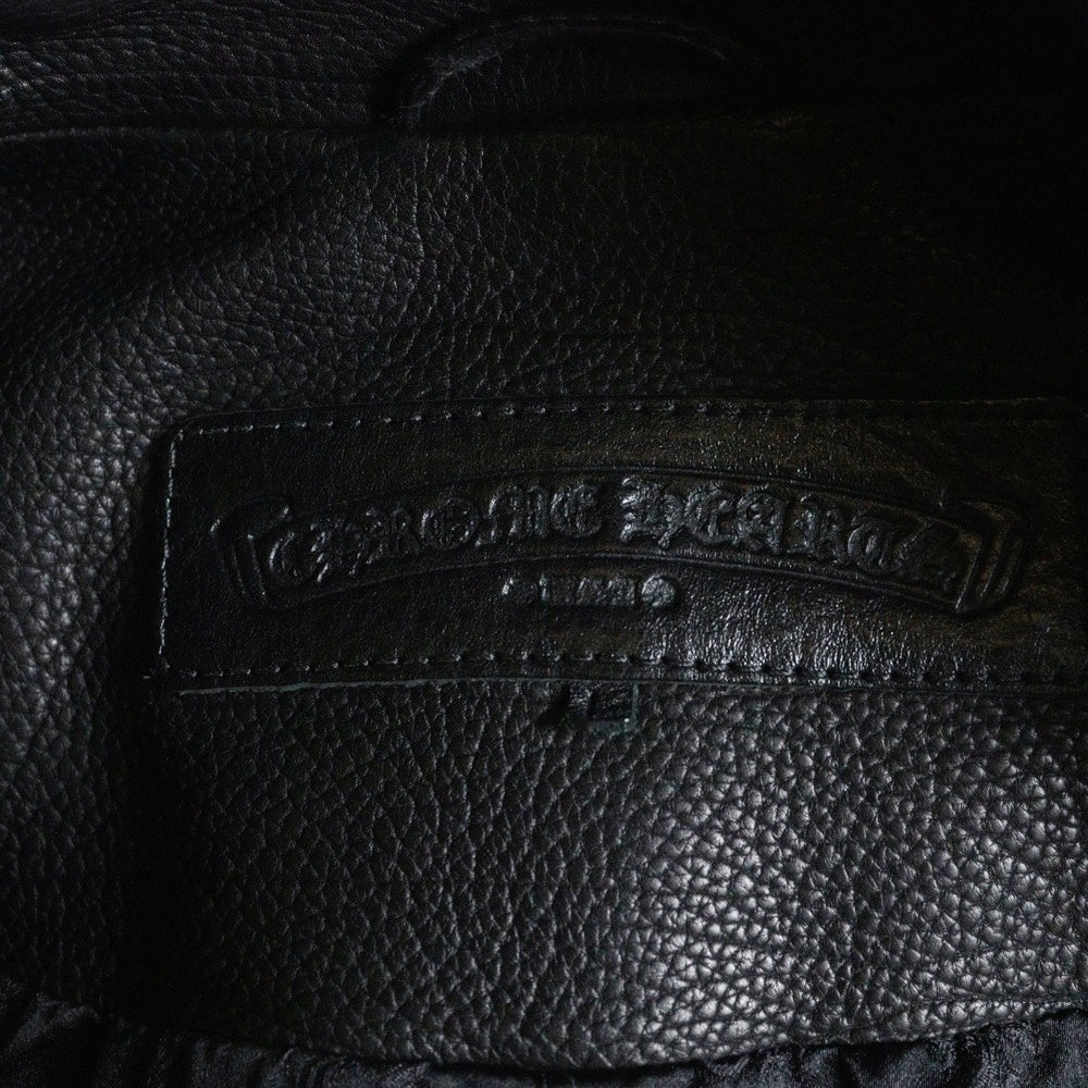 CHROME HEARTS(クロムハーツ) U FELONY Leather P Coat レザー Pコート ブラック