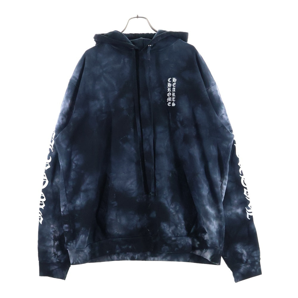 CHROME HEARTS(クロムハーツ) SWTSHRT PLVR タイダイ染めバックホースシュープルオーバーパーカー ネイビー