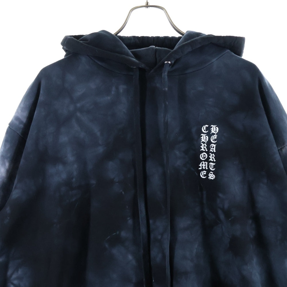 CHROME HEARTS(クロムハーツ) SWTSHRT PLVR タイダイ染めバックホースシュープルオーバーパーカー ネイビー