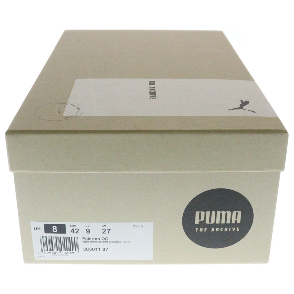 PUMA(プーマ) PALERMO OG パレルモ OG スウェードローカットスニーカー グリーン/ピンク US9/27cm 383011-07