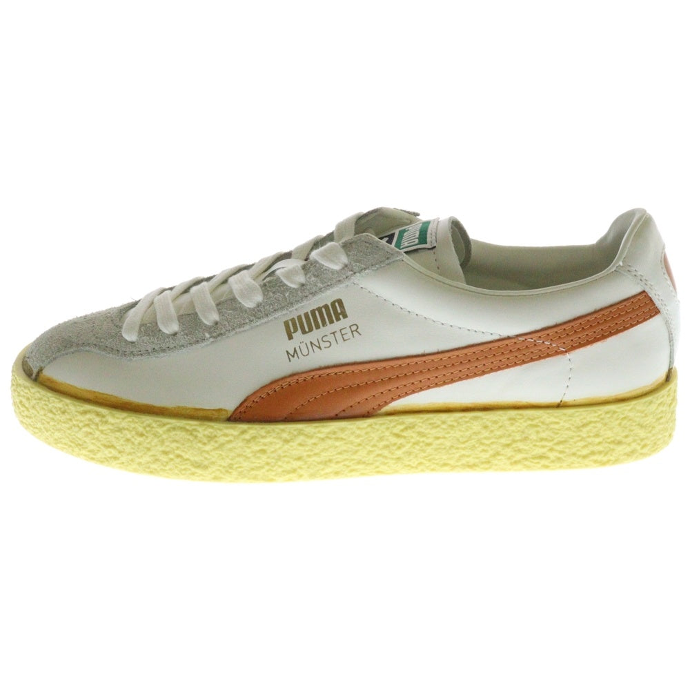 PUMA(プーマ) MUENSTER ミュンスター スウェードローカットスニーカー ホワイト/ブラウン US9/27cm 384401-01