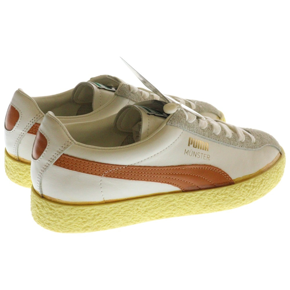 PUMA(プーマ) MUENSTER ミュンスター スウェードローカットスニーカー ホワイト/ブラウン US9/27cm 384401-01