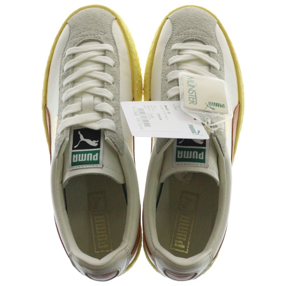PUMA(プーマ) MUENSTER ミュンスター スウェードローカットスニーカー ホワイト/ブラウン US9/27cm 384401-01
