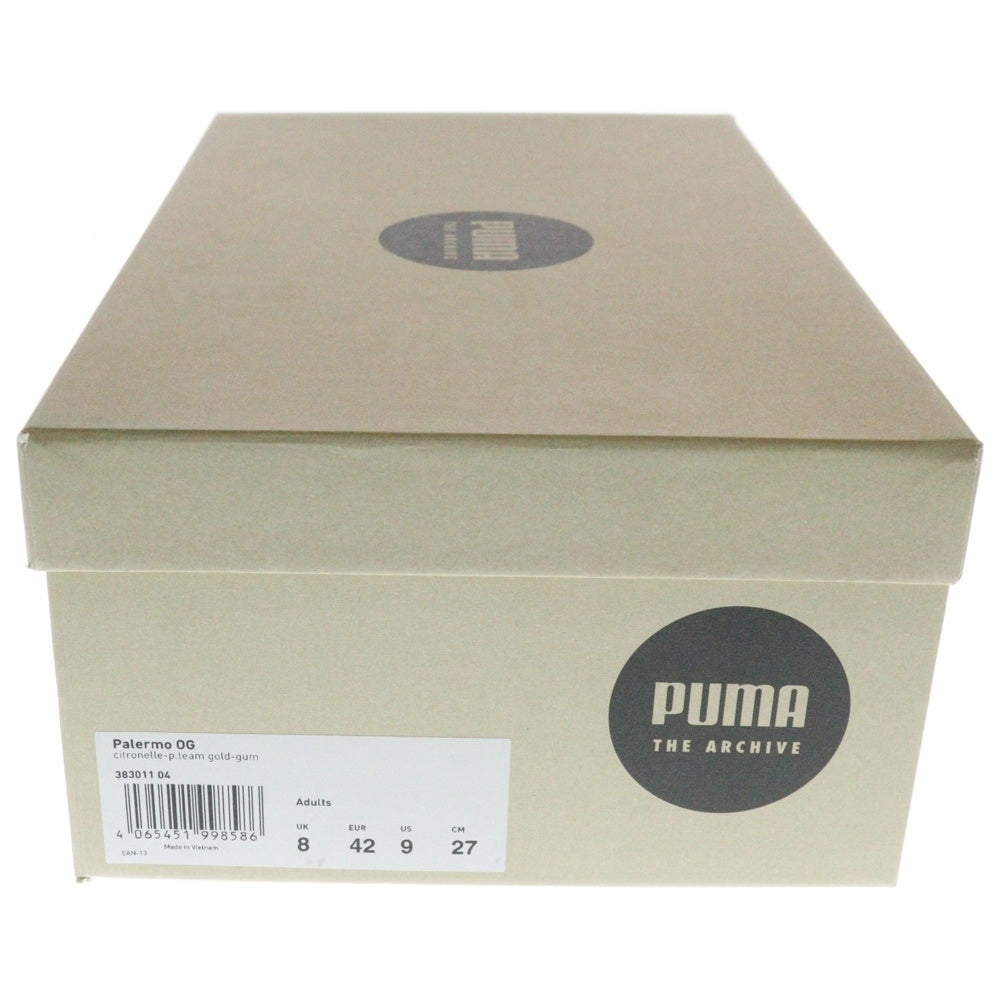PUMA(プーマ) PALERMO OG パレルモ OG スウェードローカットスニーカー ベージュ/グリーン US9/27cm 383011-04