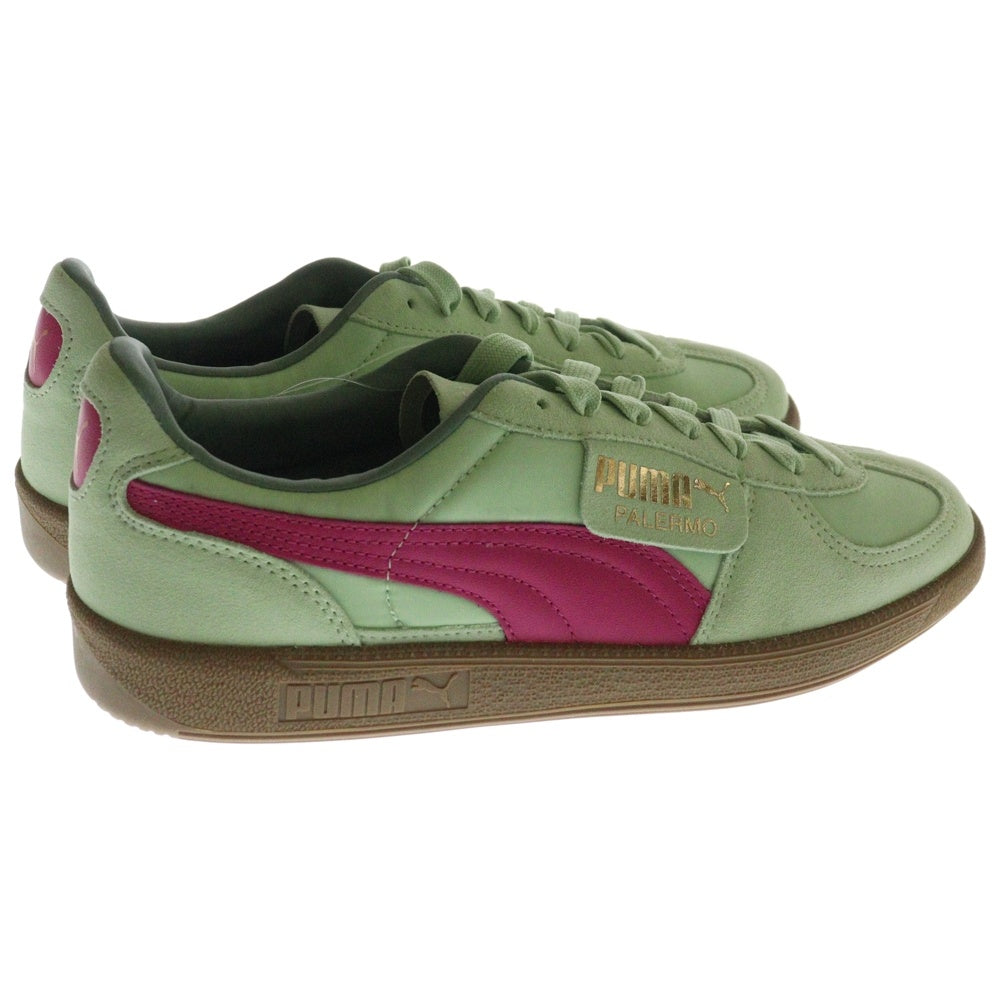 PUMA(プーマ) PALERMO OG パレルモ OG スウェードローカットスニーカー グリーン/ピンク US9/27cm 383011-07