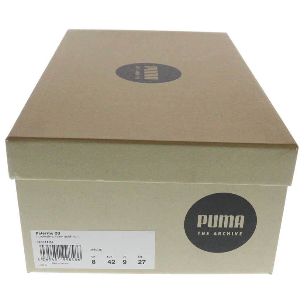 PUMA(プーマ) PALERMO OG パレルモ OG スウェードローカットスニーカー ベージュ/グリーン US9/27cm 383011-04