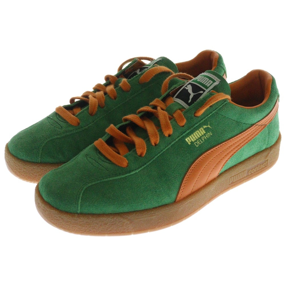 PUMA(プーマ) DELPHIN OG デルフィン OG スウェードローカットスニーカー グリーン/オレンジ US9/27cm 374980-03